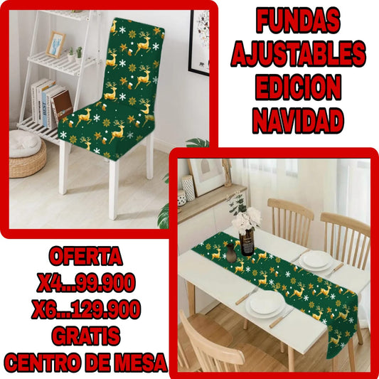 OFERTA EN FUNDAS PARA SILLAS EDICION NAVIDAD🎄🎄