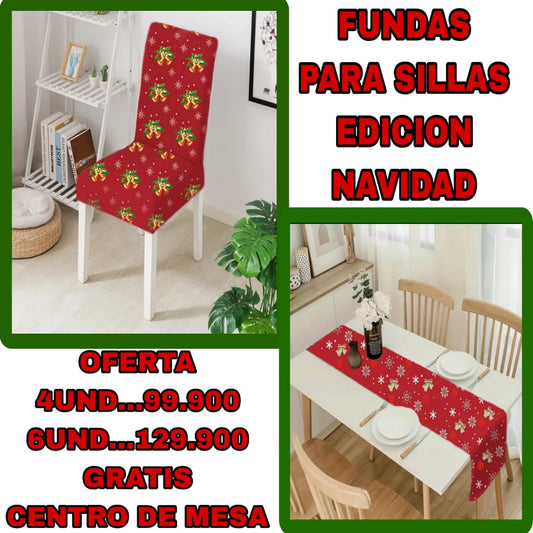 OFERTA EN FUNDAS PARA SILLAS EDICION NAVIDAD🎄🎄