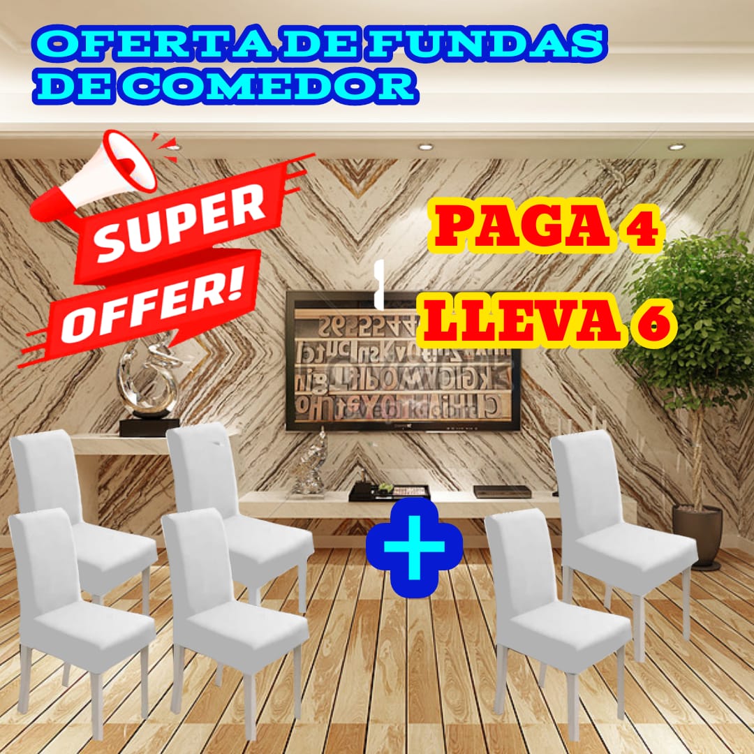 OFERTA EN FUNDAS PARA SILLAS DEL COMEDOR PAGUE 4 LLEVE 6⭐️⭐️⭐️⭐️⭐️