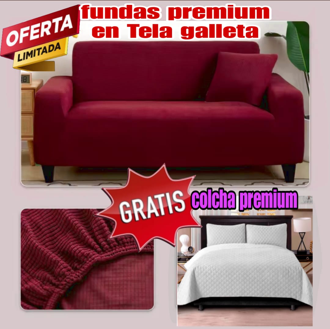 ¡Oferta Especial! Funda en Tela Galleta GRATIS Colcha para Cama Doble ⭐⭐⭐⭐⭐5/5