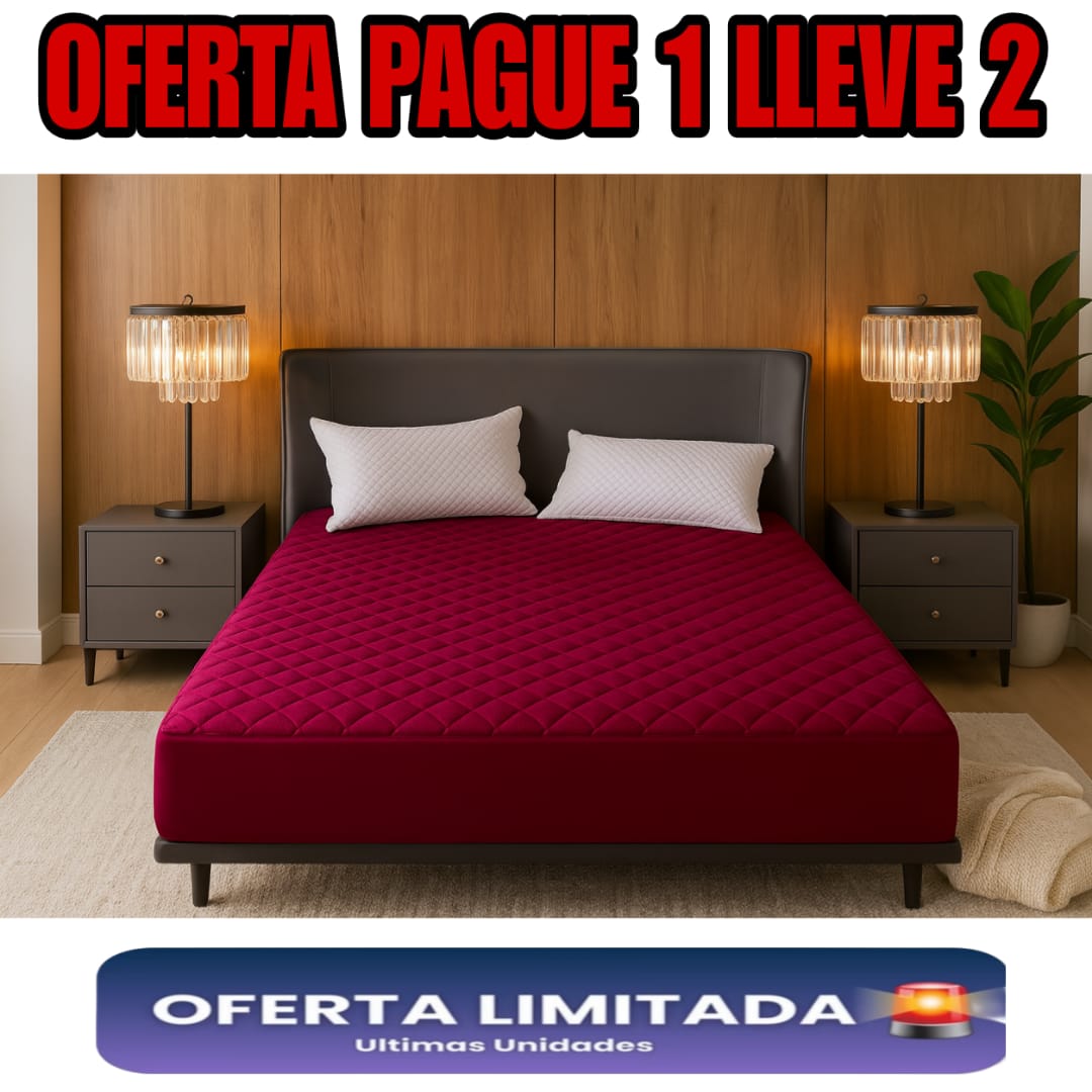 OFERTA EN CUBRE COLCHON PAGUE 1 LLEVE 2 +4 FUNDAS DE ALMOHADA⭐⭐⭐⭐⭐5/5