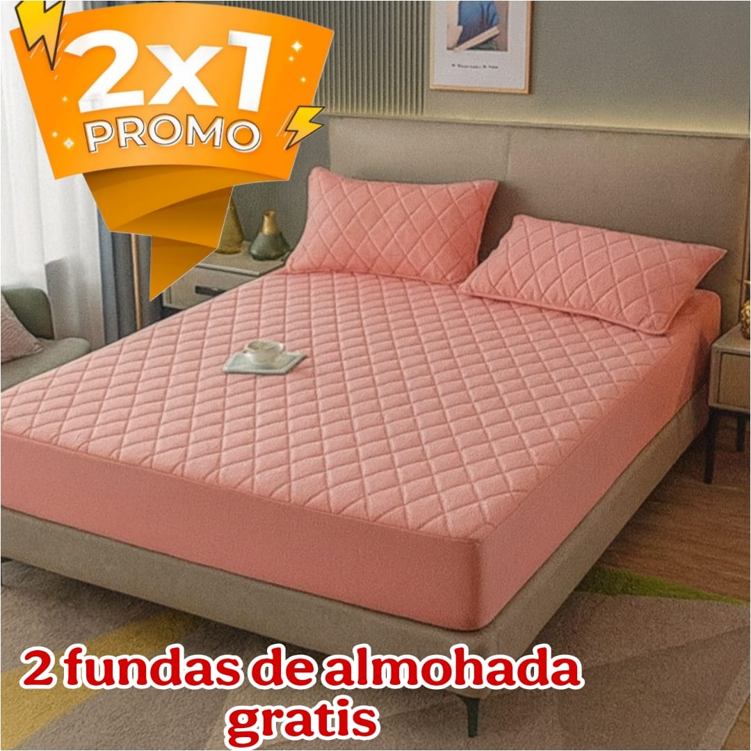 OFERTA EN CUBRE COLCHON PAGUE 1 LLEVE 2 +4 FUNDAS DE ALMOHADA⭐⭐⭐⭐⭐5/5