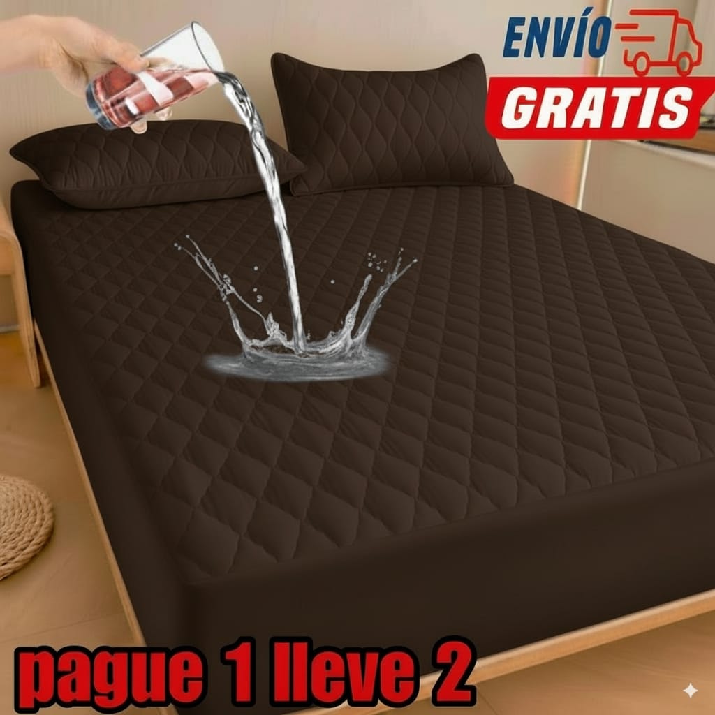OFERTA EN CUBRE COLCHON PAGUE 1 LLEVE 2 +4 FUNDAS DE ALMOHADA⭐⭐⭐⭐⭐5/5