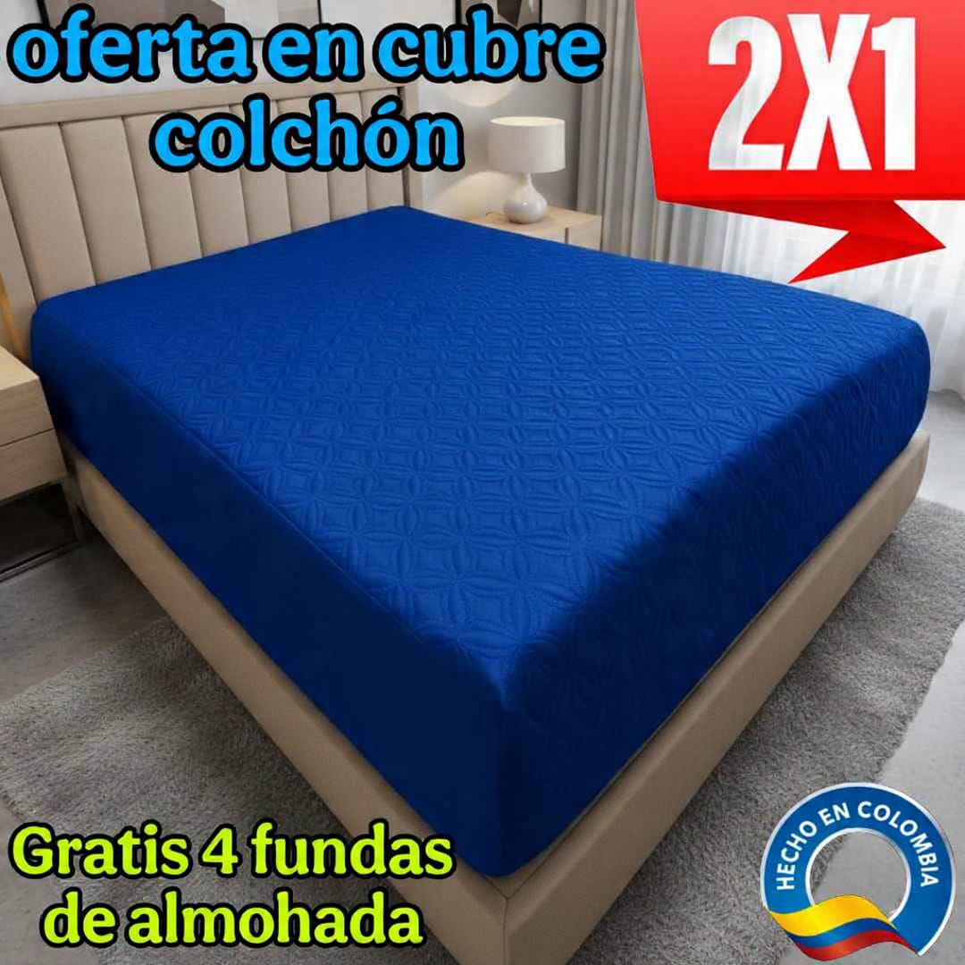 OFERTA EN CUBRE COLCHON PAGUE 1 LLEVE 2 +4 FUNDAS DE ALMOHADA⭐⭐⭐⭐⭐5/5