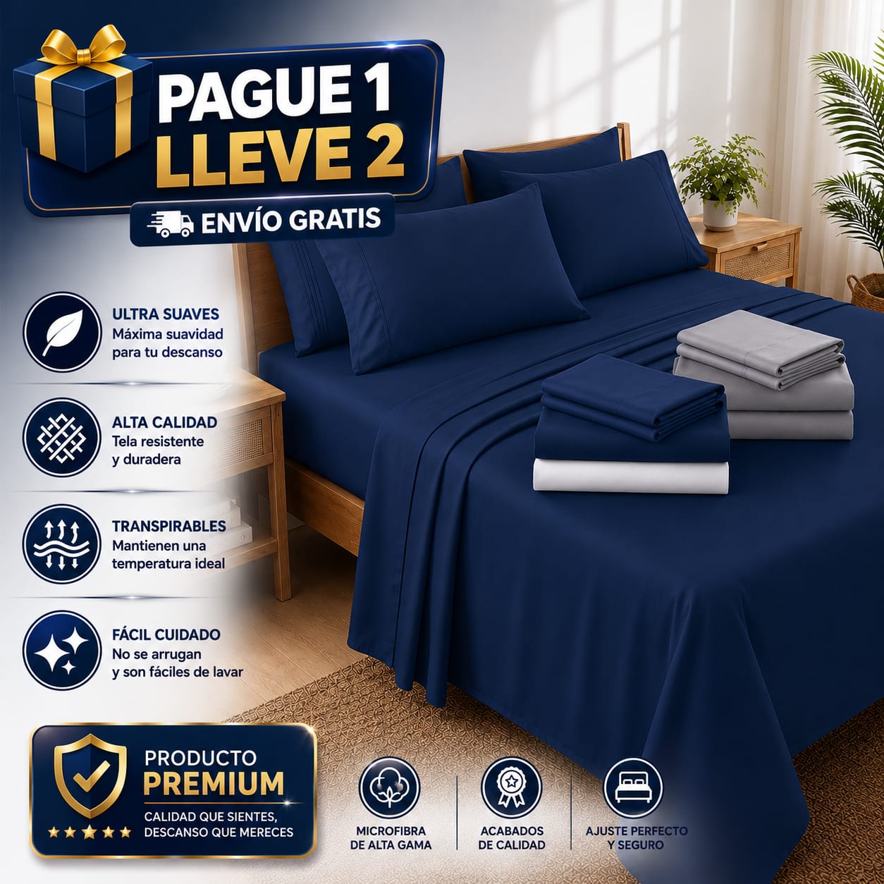 OFERTA EN SABANAS PAGUE 1 LLEVE 2 ⭐⭐⭐⭐⭐5/5