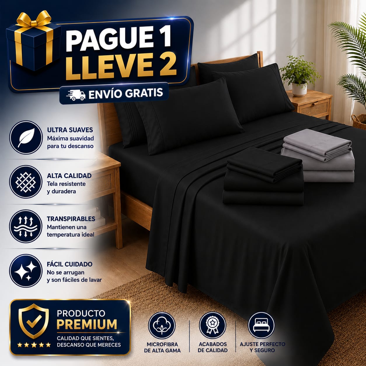 OFERTA EN SABANAS PAGUE 1 LLEVE 2 ⭐⭐⭐⭐⭐5/5