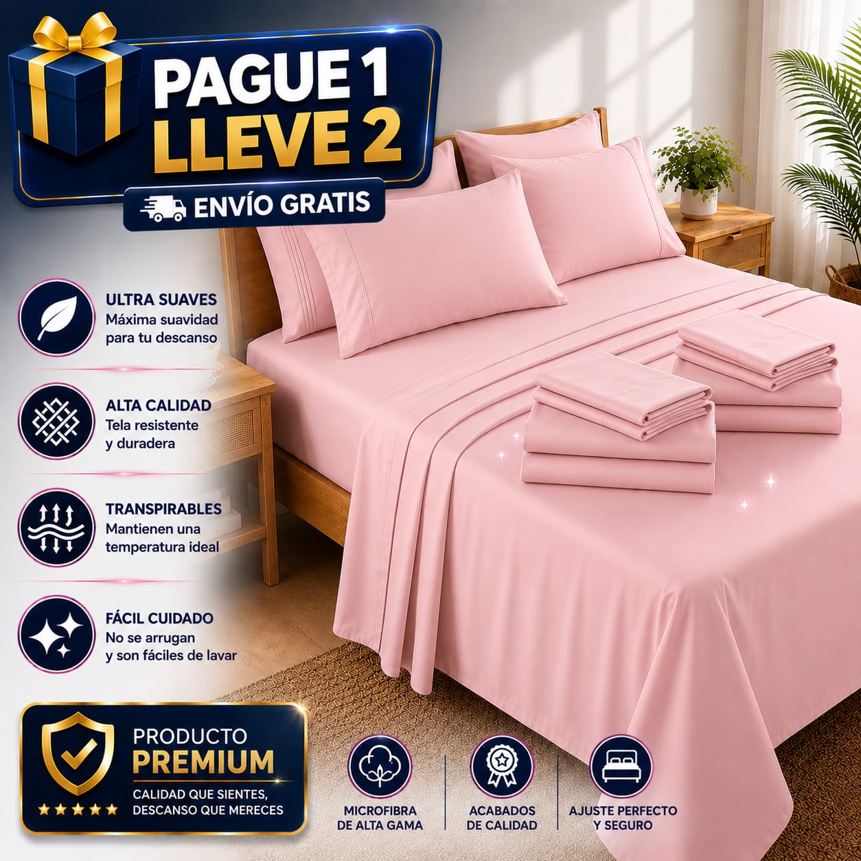 OFERTA EN SABANAS PAGUE 1 LLEVE 2 ⭐⭐⭐⭐⭐5/5