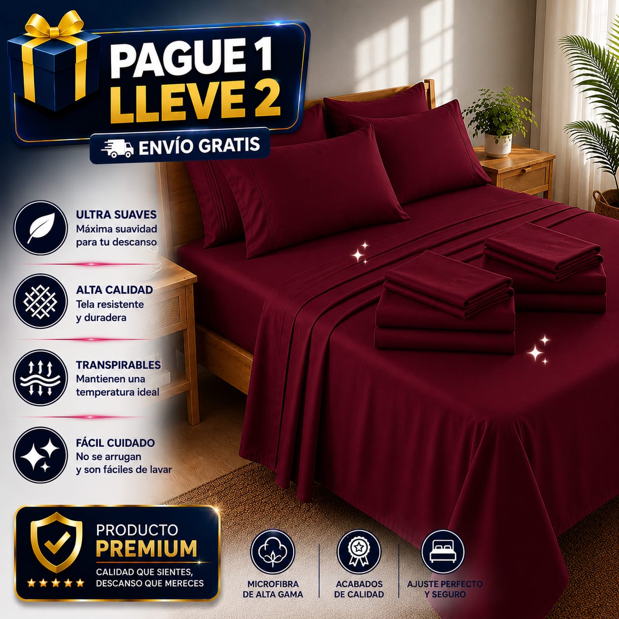 OFERTA EN SABANAS PAGUE 1 LLEVE 2 ⭐⭐⭐⭐⭐5/5
