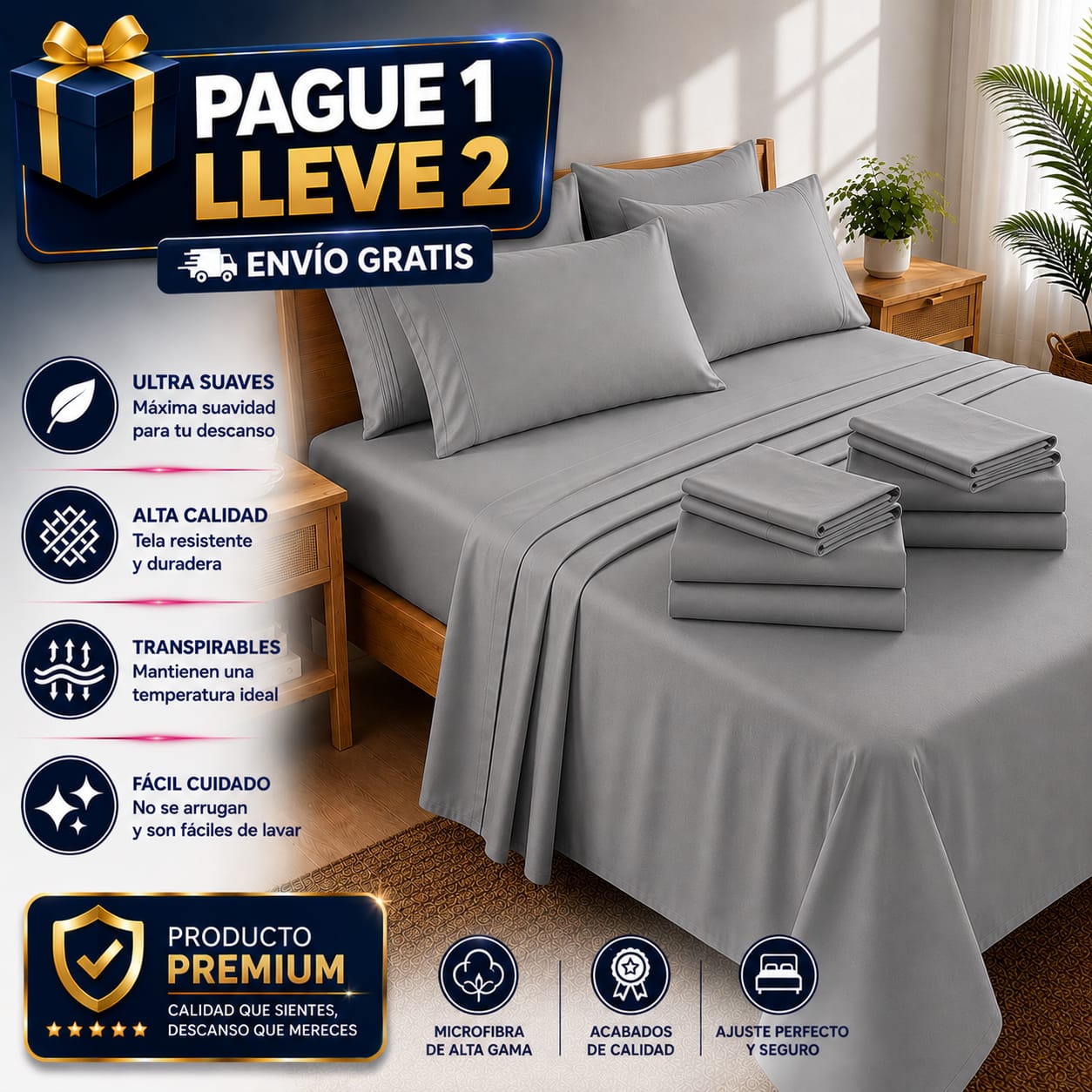 OFERTA EN SABANAS PAGUE 1 LLEVE 2 ⭐⭐⭐⭐⭐5/5