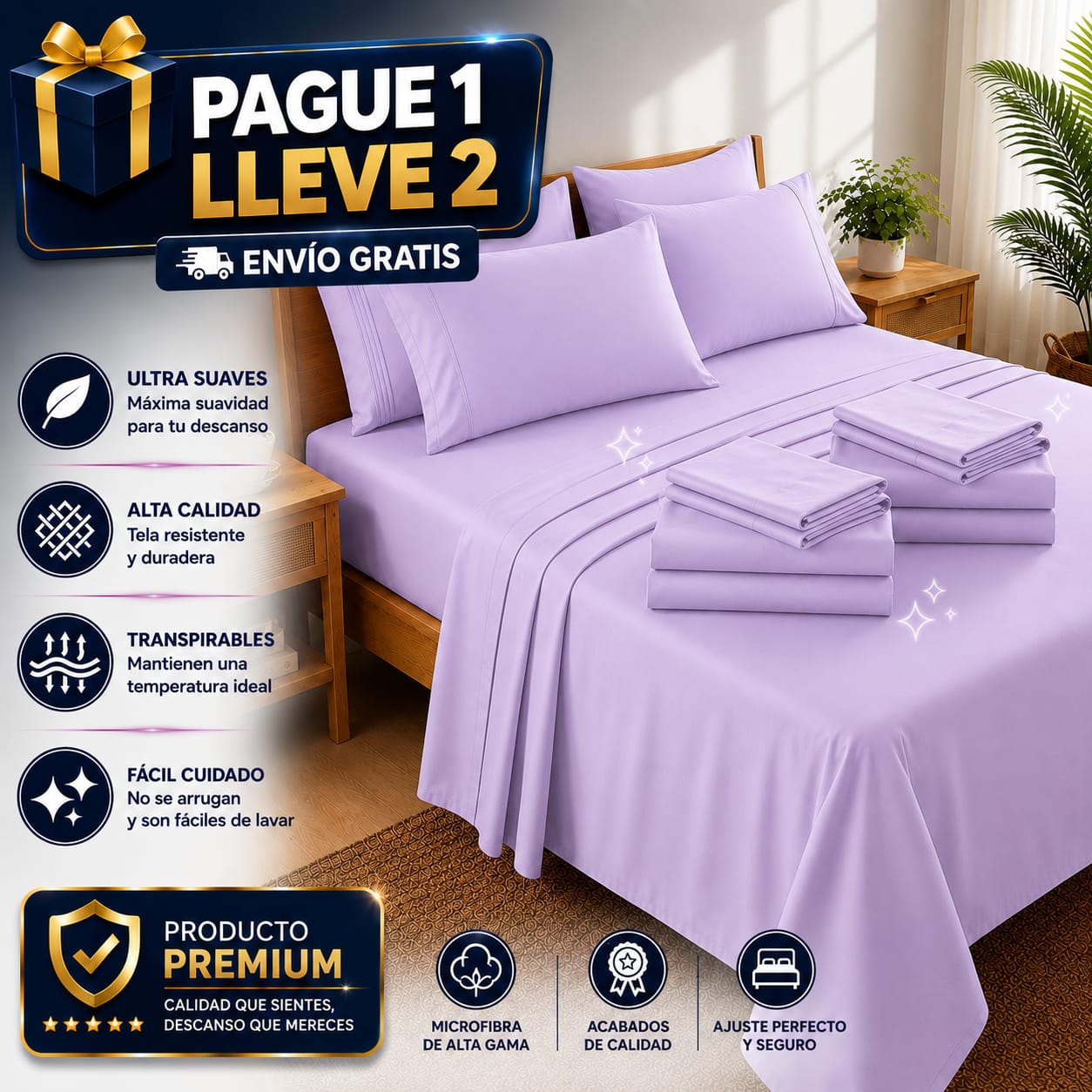 OFERTA EN SABANAS PAGUE 1 LLEVE 2 ⭐⭐⭐⭐⭐5/5