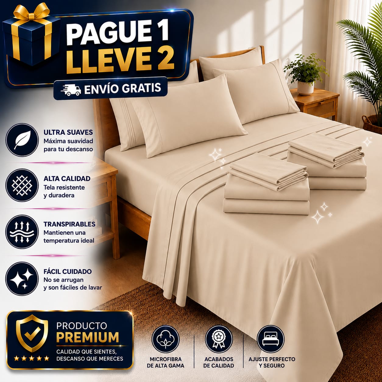 OFERTA EN SABANAS PAGUE 1 LLEVE 2 ⭐⭐⭐⭐⭐5/5
