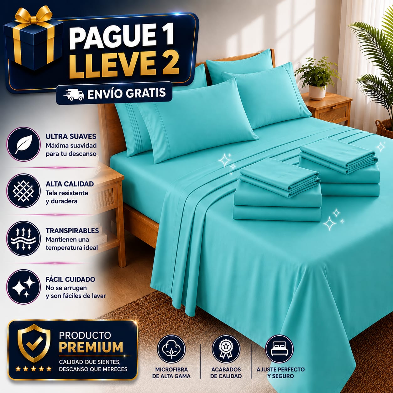 OFERTA EN SABANAS PAGUE 1 LLEVE 2 ⭐⭐⭐⭐⭐5/5