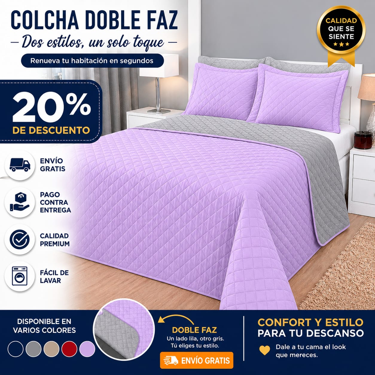 OFERTA EN COLCHAS PREMIUM DOBLE FAZ  -10% y -20% DE DESCUENTO⭐️⭐️⭐️⭐️⭐️
