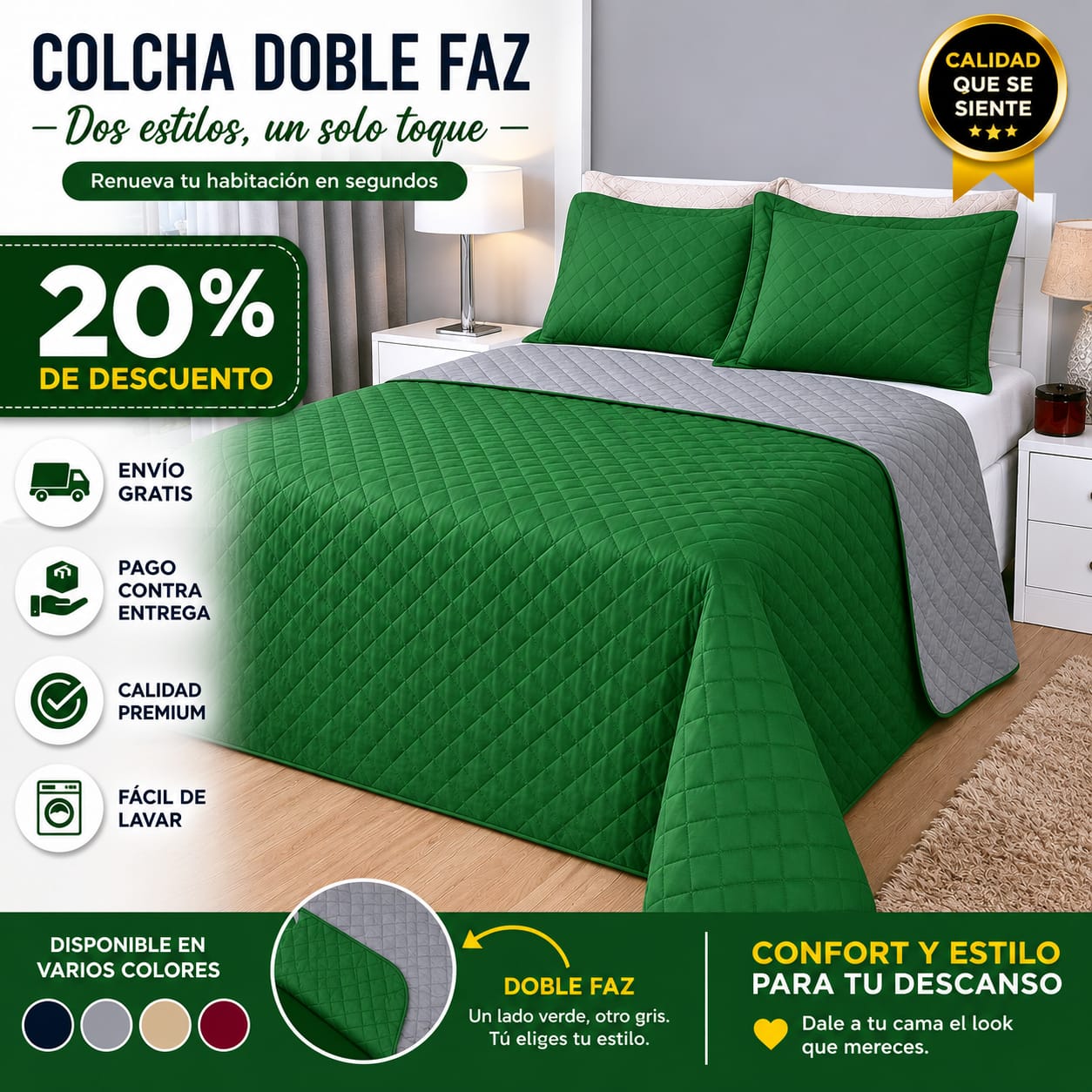 OFERTA EN COLCHAS PREMIUM DOBLE FAZ  -10% y -20% DE DESCUENTO⭐️⭐️⭐️⭐️⭐️