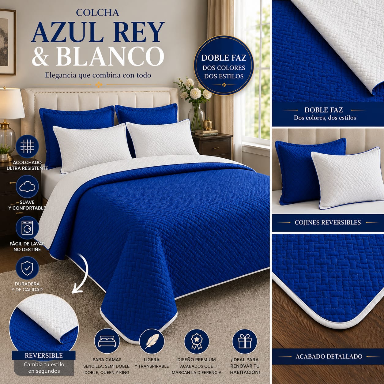 OFERTA EN COLCHAS PREMIUM DOBLE FAZ  -10% y -20% DE DESCUENTO⭐️⭐️⭐️⭐️⭐️