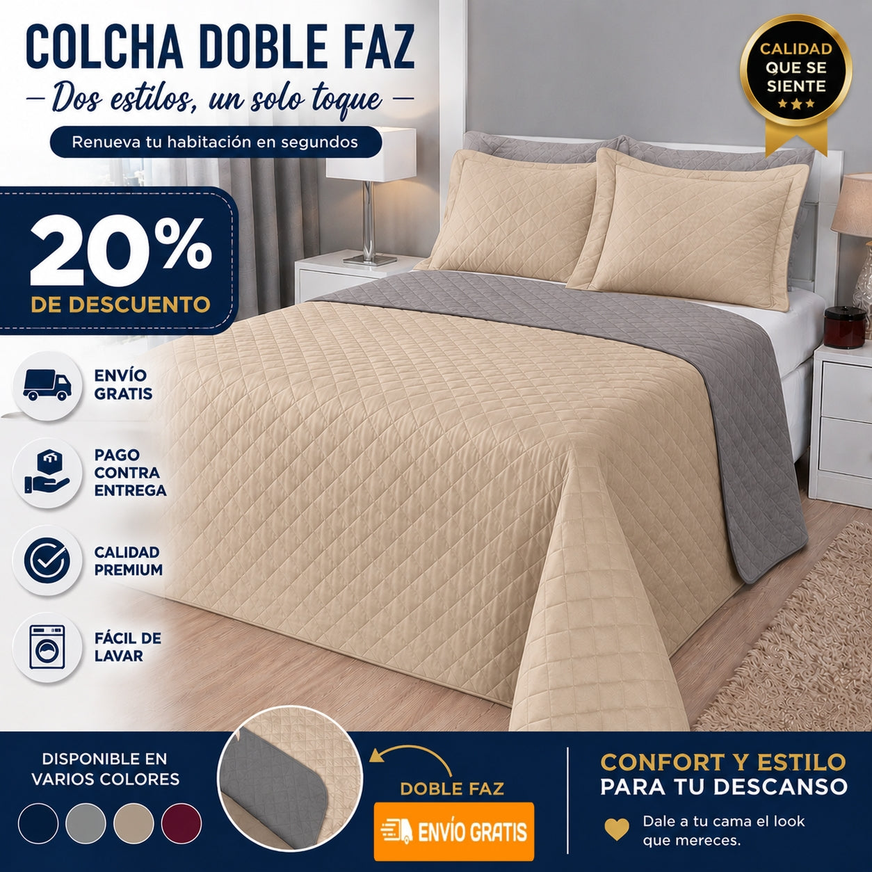 OFERTA EN COLCHAS PREMIUM DOBLE FAZ  -10% y -20% DE DESCUENTO⭐️⭐️⭐️⭐️⭐️