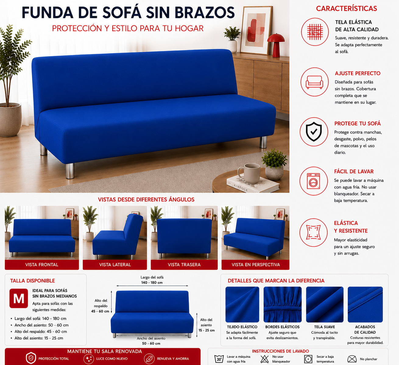 PROMOCION EN FUNDAS PARA SOFA CAMA 5/5⭐️⭐️⭐️⭐️⭐️
