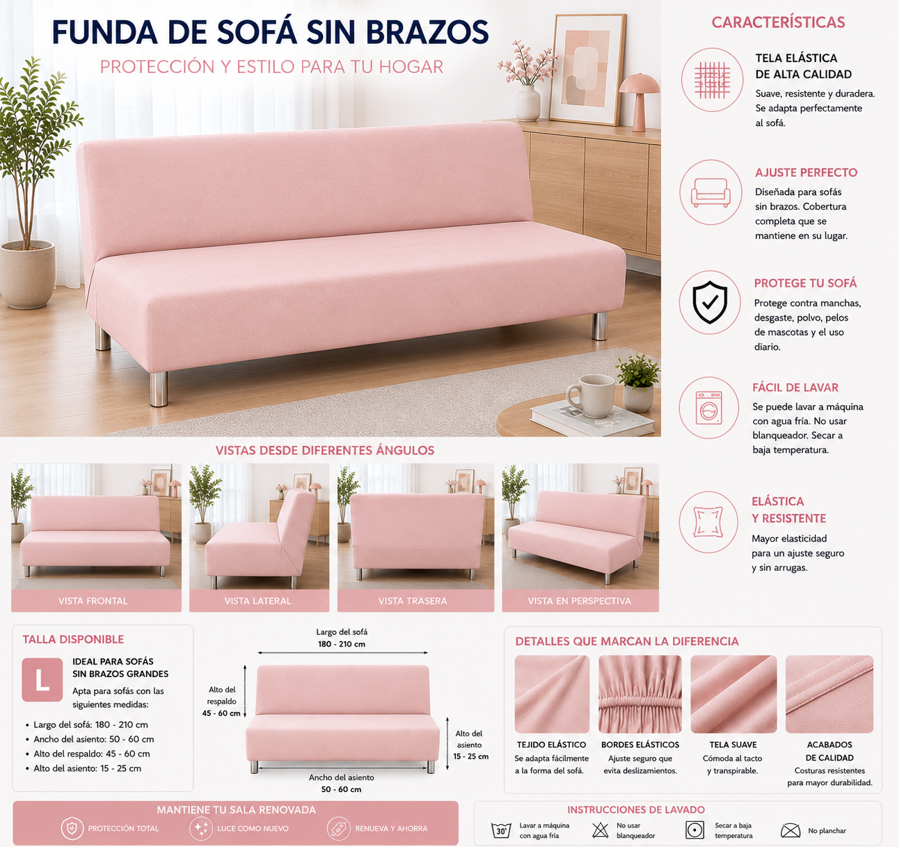 PROMOCION EN FUNDAS PARA SOFA CAMA 5/5⭐️⭐️⭐️⭐️⭐️
