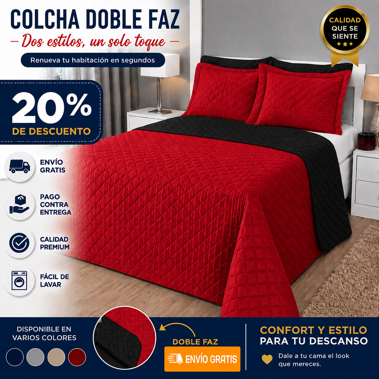 OFERTA EN COLCHAS PREMIUM DOBLE FAZ  -10% y -20% DE DESCUENTO⭐️⭐️⭐️⭐️⭐️