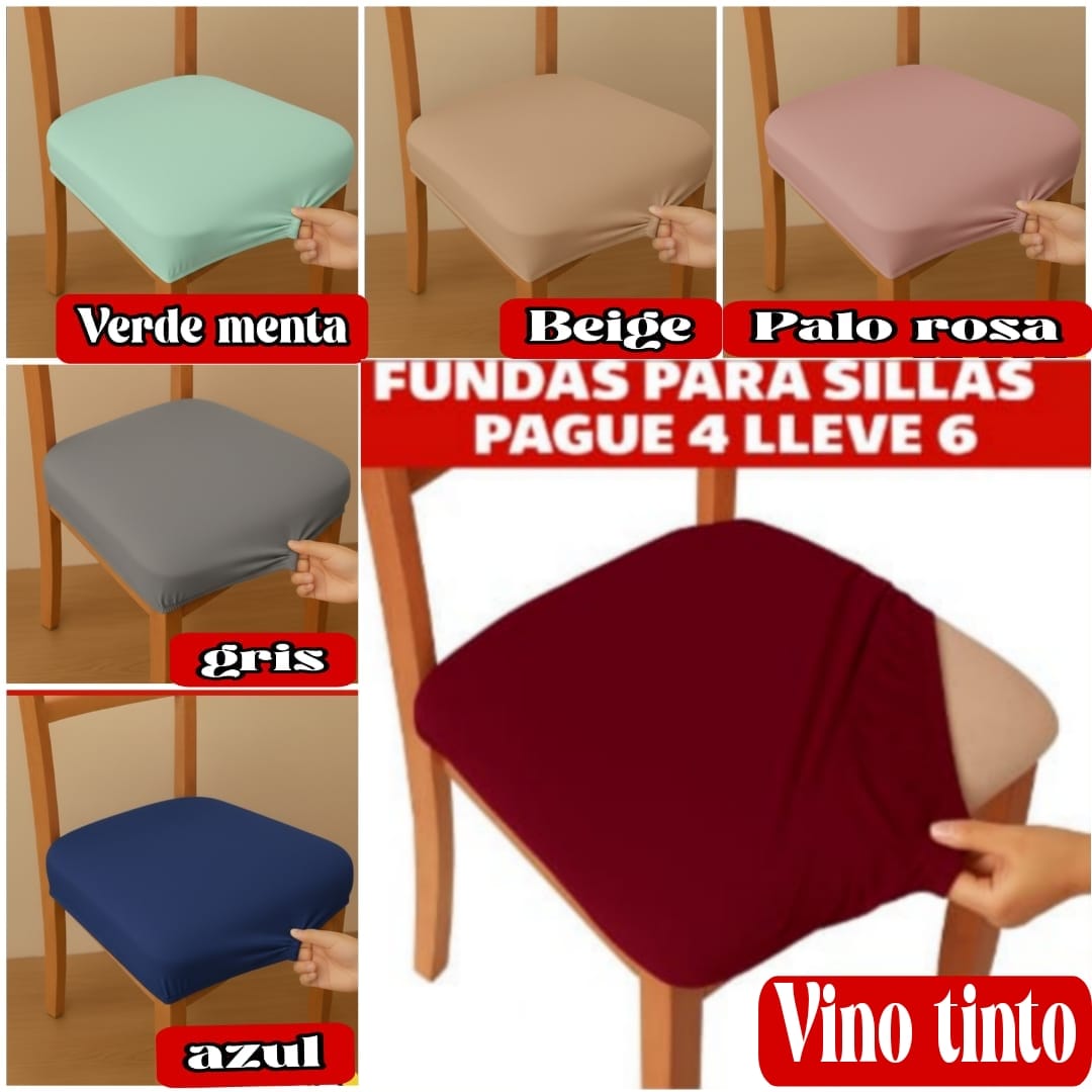 PROMOCION EN FUNDAS PARA SILLAS DE COMEDOR SIN ESPALDAR 5/5⭐️⭐️⭐️⭐️⭐️