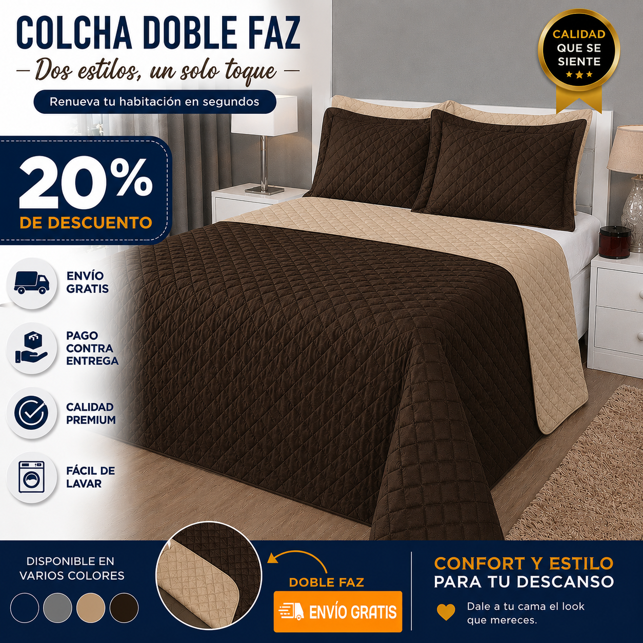 OFERTA EN COLCHAS PREMIUM DOBLE FAZ  -10% y -20% DE DESCUENTO⭐️⭐️⭐️⭐️⭐️