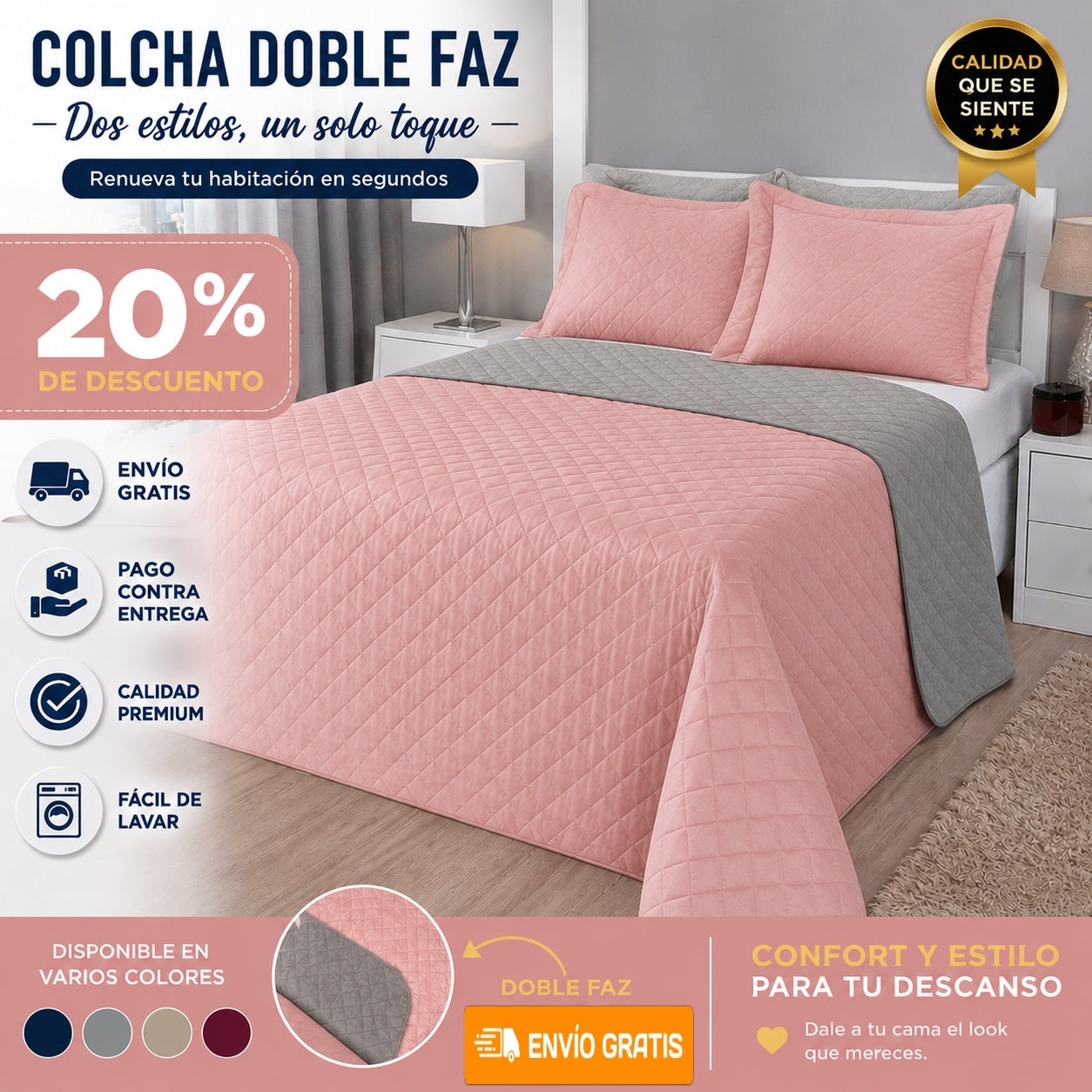 OFERTA EN COLCHAS PREMIUM DOBLE FAZ  -10% y -20% DE DESCUENTO⭐️⭐️⭐️⭐️⭐️