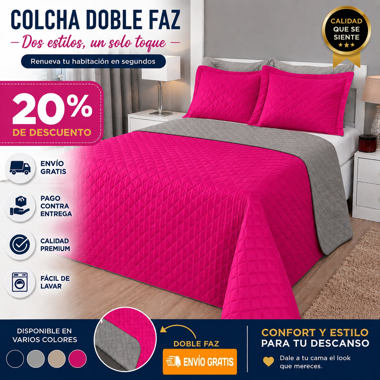 OFERTA EN COLCHAS PREMIUM DOBLE FAZ  -10% y -20% DE DESCUENTO⭐️⭐️⭐️⭐️⭐️