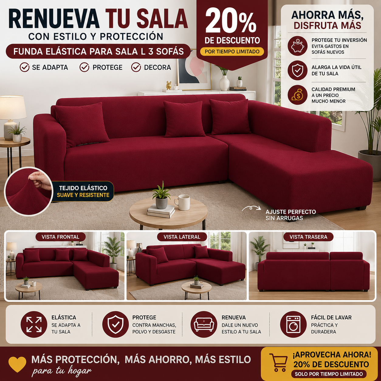 OFERTA EN FUNDAS PREMIUM 20% DE DESCUENTO