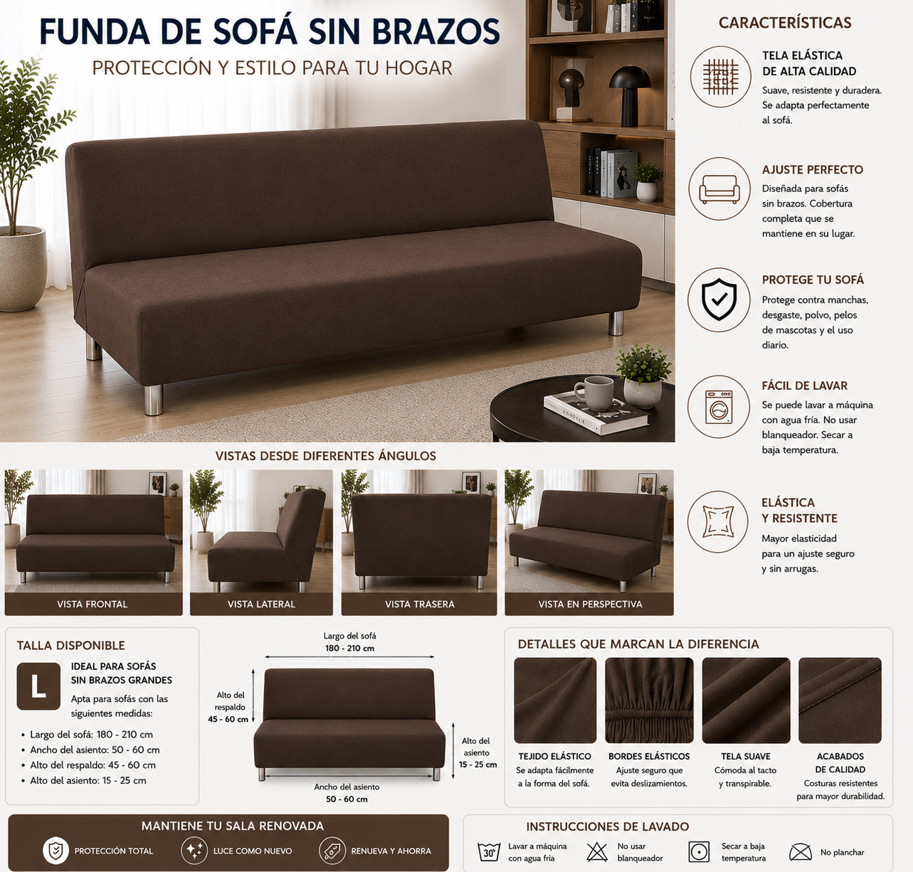 PROMOCION EN FUNDAS PARA SOFA CAMA 5/5⭐️⭐️⭐️⭐️⭐️