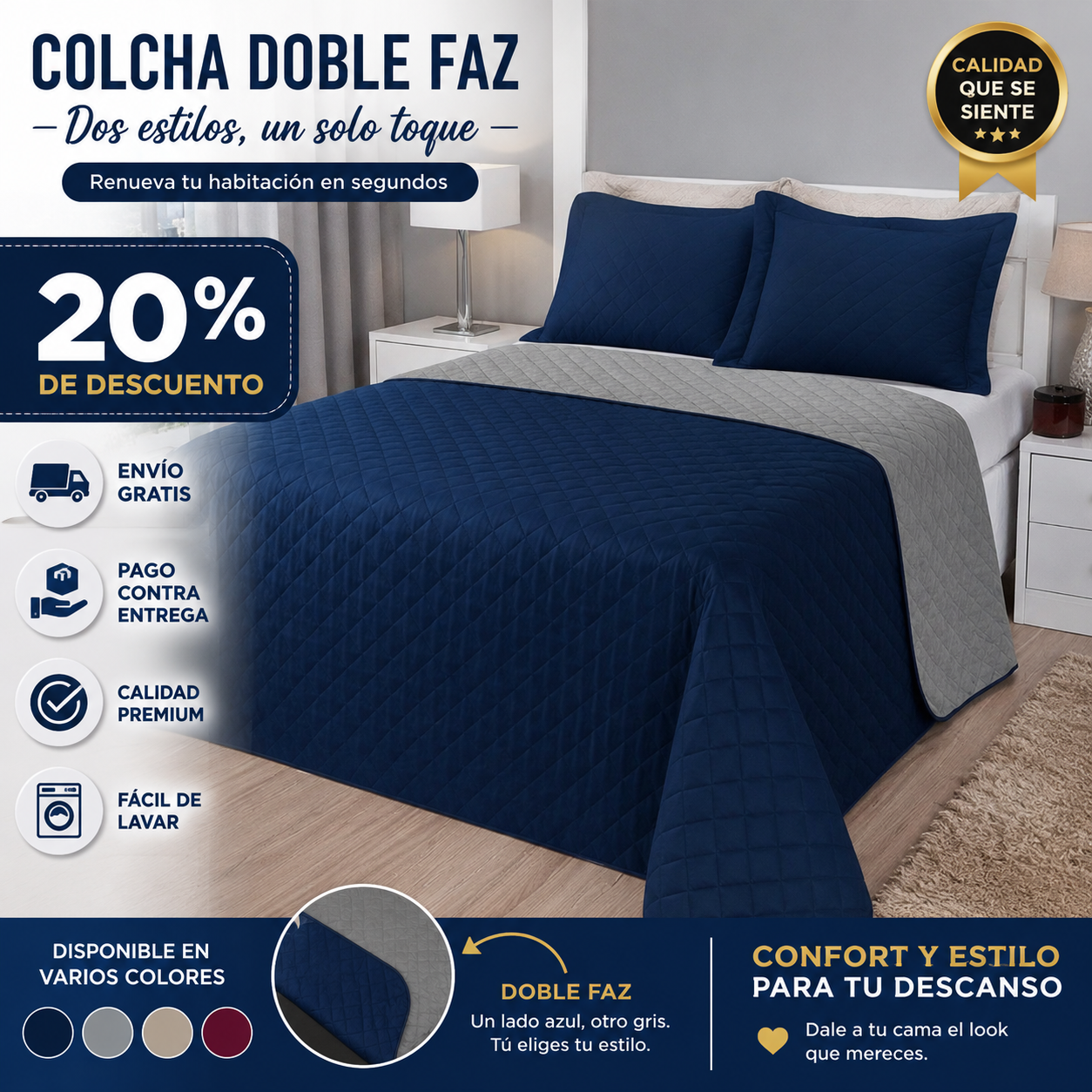 OFERTA EN COLCHAS PREMIUM DOBLE FAZ  -10% y -20% DE DESCUENTO⭐️⭐️⭐️⭐️⭐️