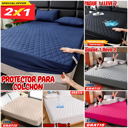 OFERTA EN CUBRE COLCHON PAGUE 1 LLEVE 2 +4 FUNDAS DE ALMOHADA⭐⭐⭐⭐⭐5/5