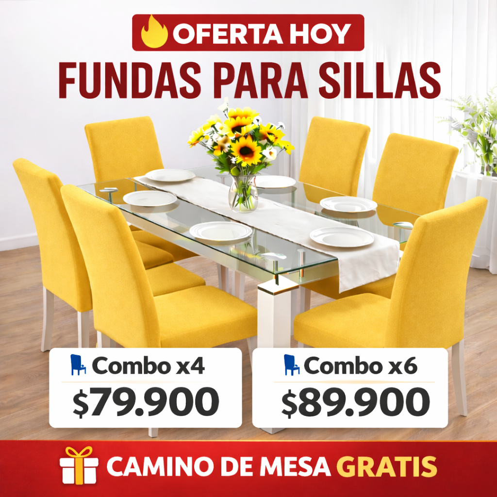 OFERTA EN FUNDAS PARA SILLAS DEL COMEDOR GRATIS   CAMINO DE MESA 5/5⭐️⭐️⭐️⭐️⭐️