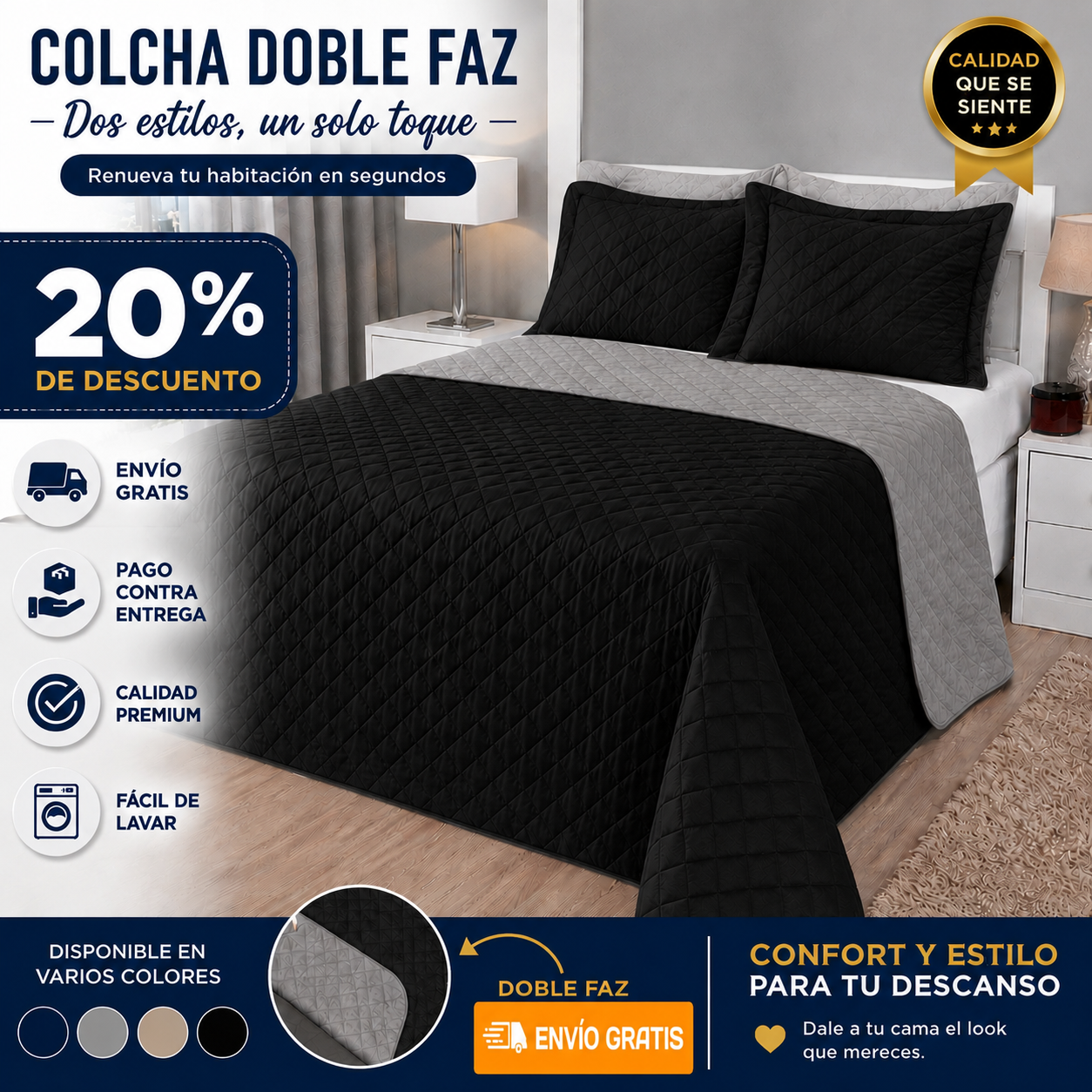 OFERTA EN COLCHAS PREMIUM DOBLE FAZ  -10% y -20% DE DESCUENTO⭐️⭐️⭐️⭐️⭐️