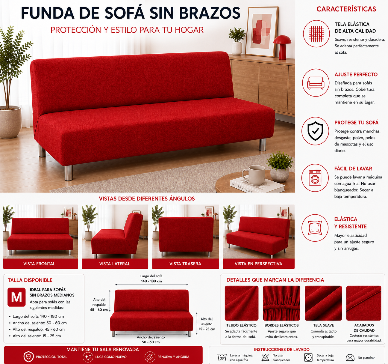 PROMOCION EN FUNDAS PARA SOFA CAMA 5/5⭐️⭐️⭐️⭐️⭐️