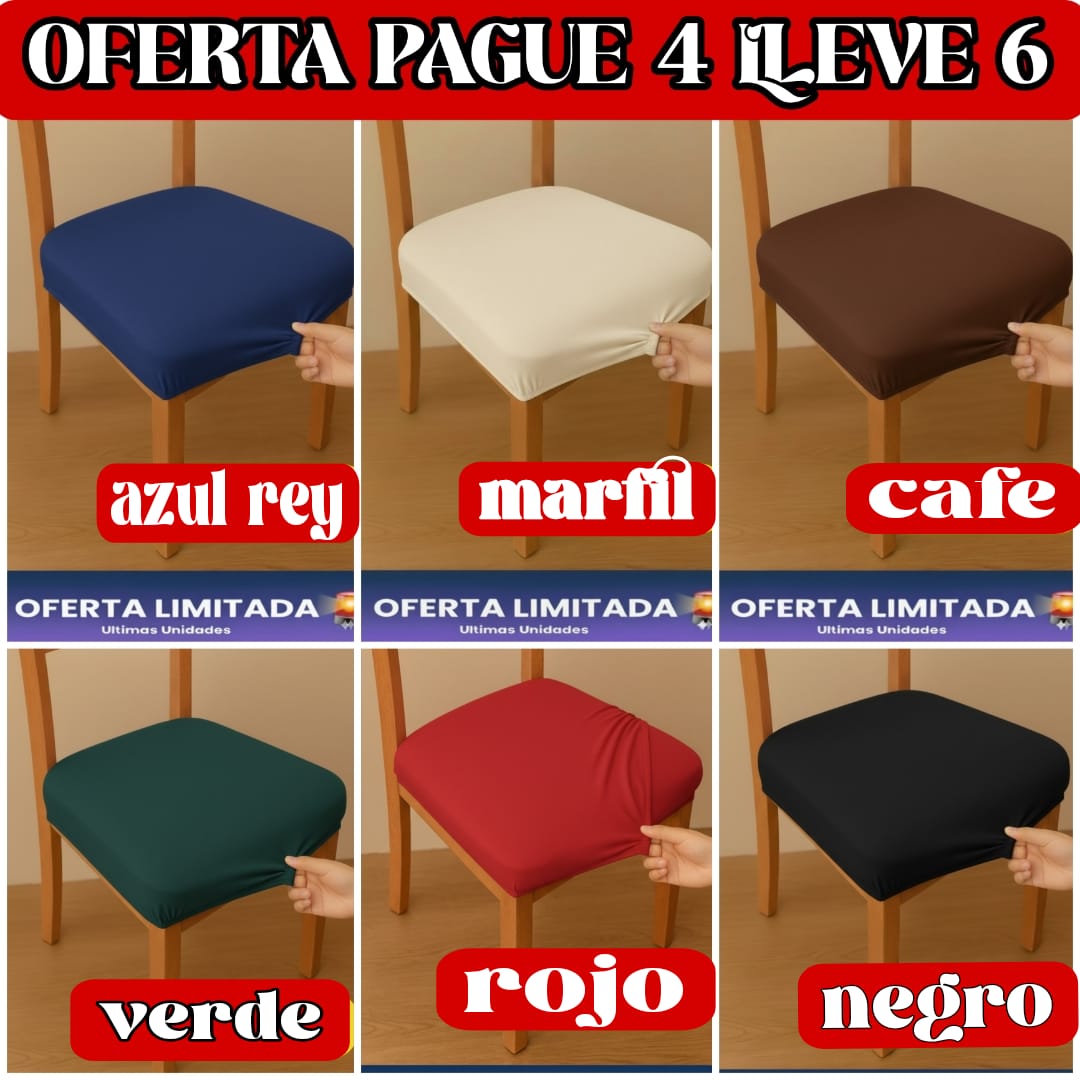PROMOCION EN FUNDAS PARA SILLAS DE COMEDOR SIN ESPALDAR 5/5⭐️⭐️⭐️⭐️⭐️