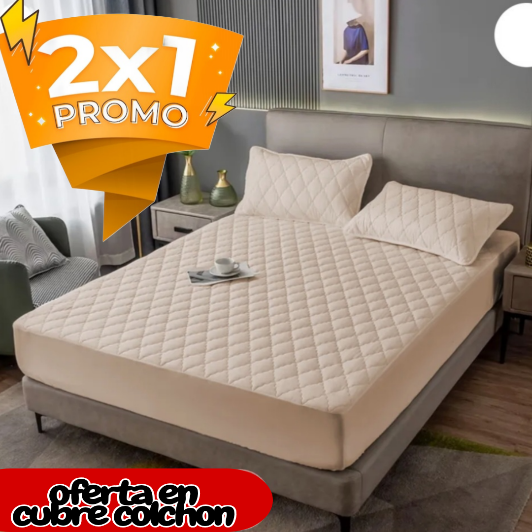 OFERTA EN CUBRE COLCHON PAGUE 1 LLEVE 2 +4 FUNDAS DE ALMOHADA⭐⭐⭐⭐⭐5/5
