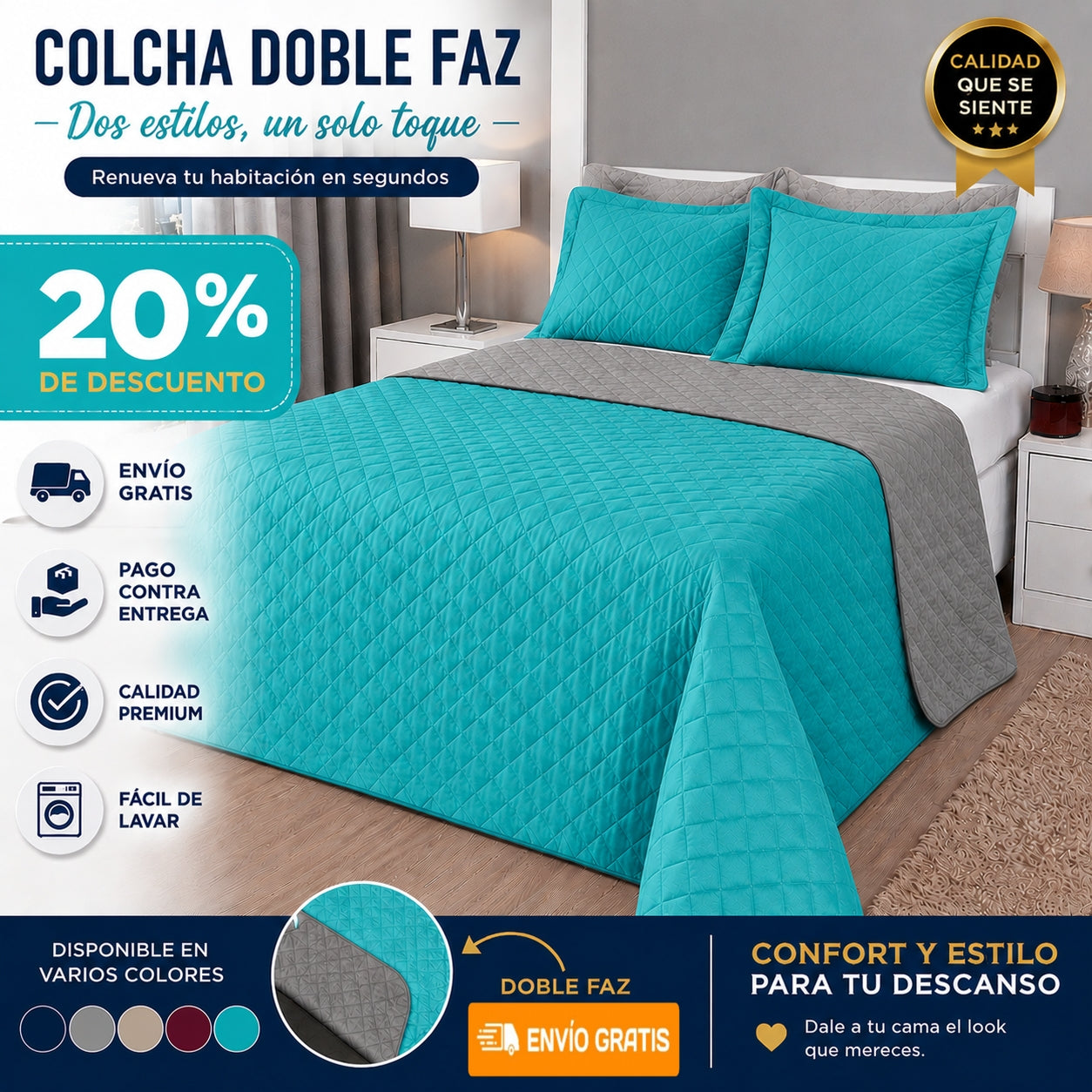 OFERTA EN COLCHAS PREMIUM DOBLE FAZ  -10% y -20% DE DESCUENTO⭐️⭐️⭐️⭐️⭐️